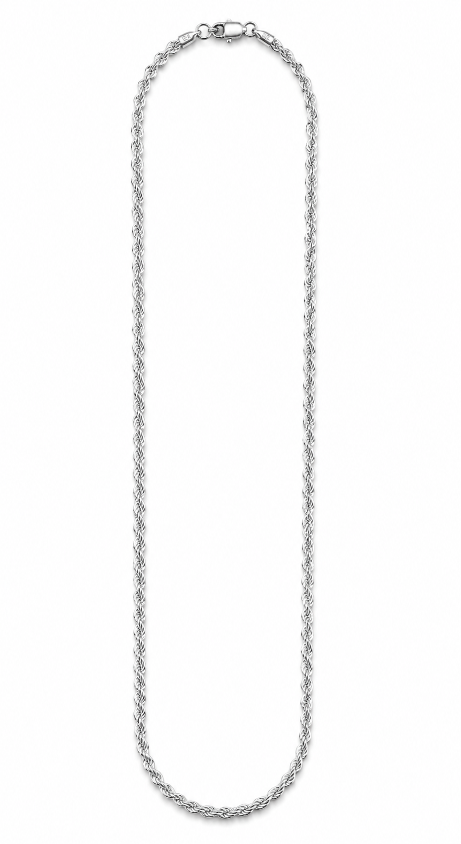 Sterling Silver 925 2.5mm French Rope Chain Necklace