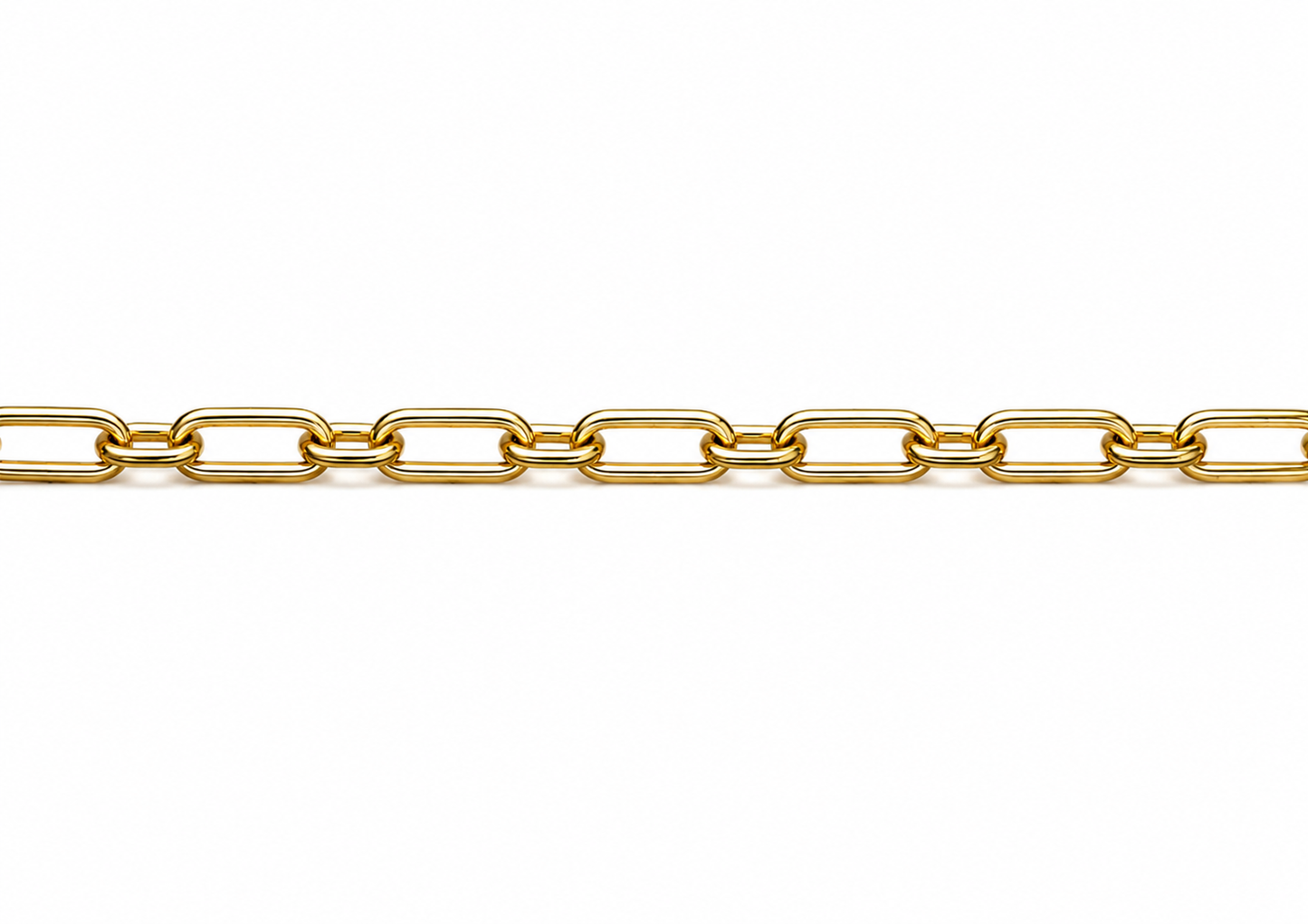 Genuine 9ct 9K 375 Yellow Gold 1 on 1 Figaro Paperclip Chain Necklace - 45cm or 50cm