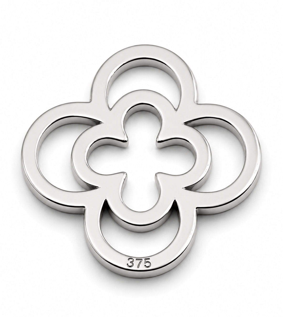 Genuine Solid 9ct 9k Yellow, Rose or White Gold Small And Large Four Leaf Clover Pendant