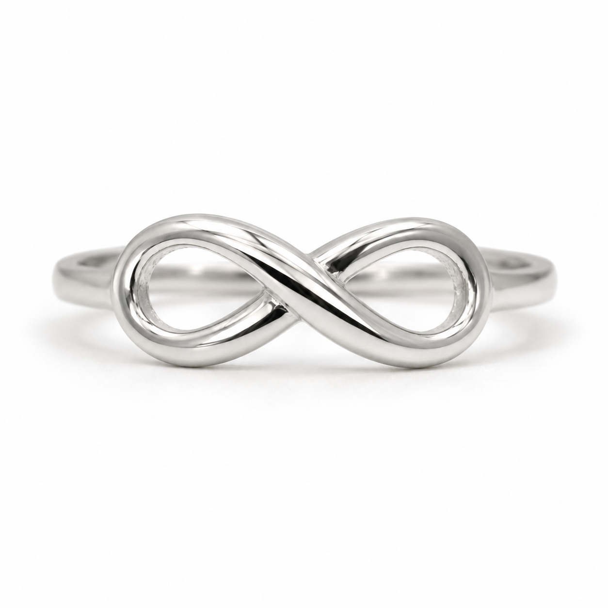 Genuine Sterling Silver 925 Infinity Ring Size L / 5.5