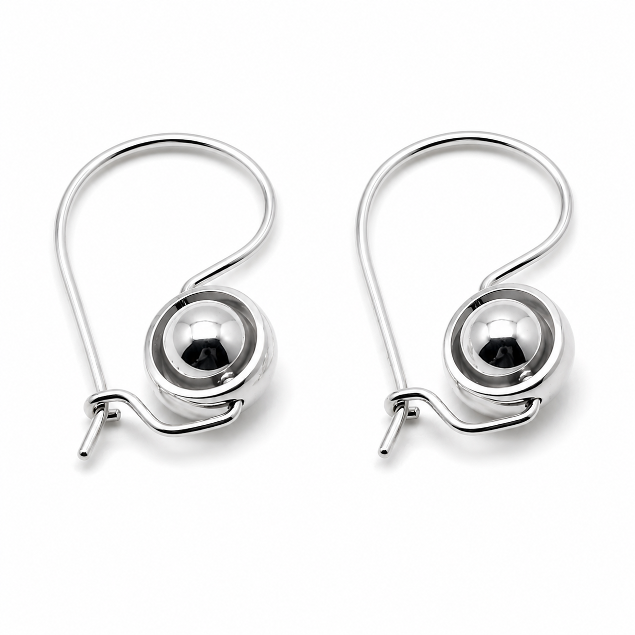 Genuine 9ct 9K 375 Yellow, Rose or White Gold Spinning Belcher Ball Earrings