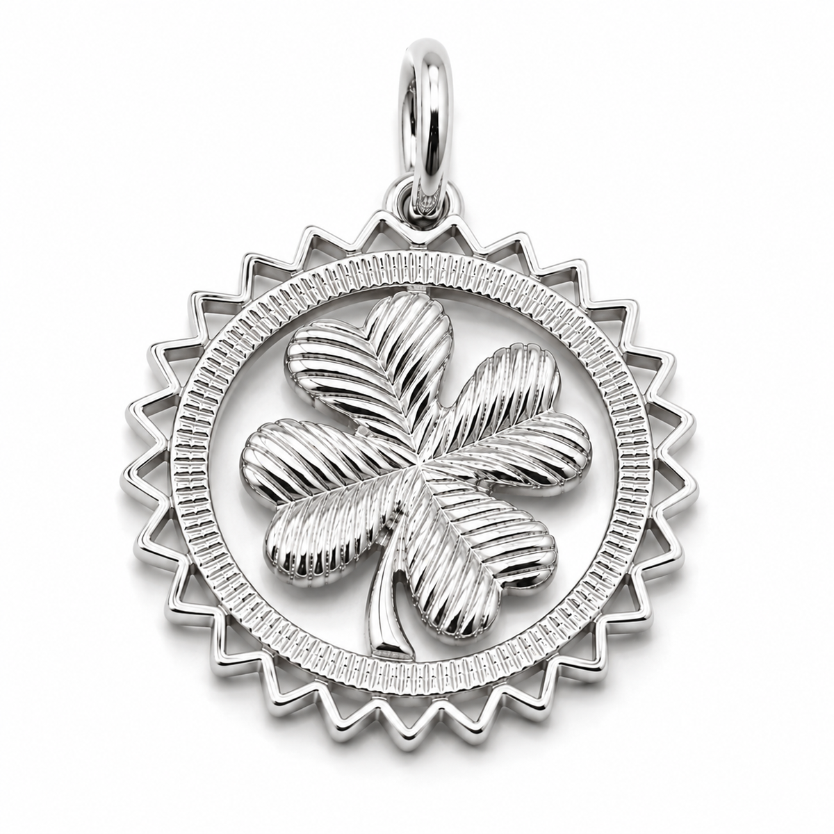 Kaedesigns Genuine 9ct 9k 375 Yellow, Rose or White Gold Four Leaf Clover Pendant