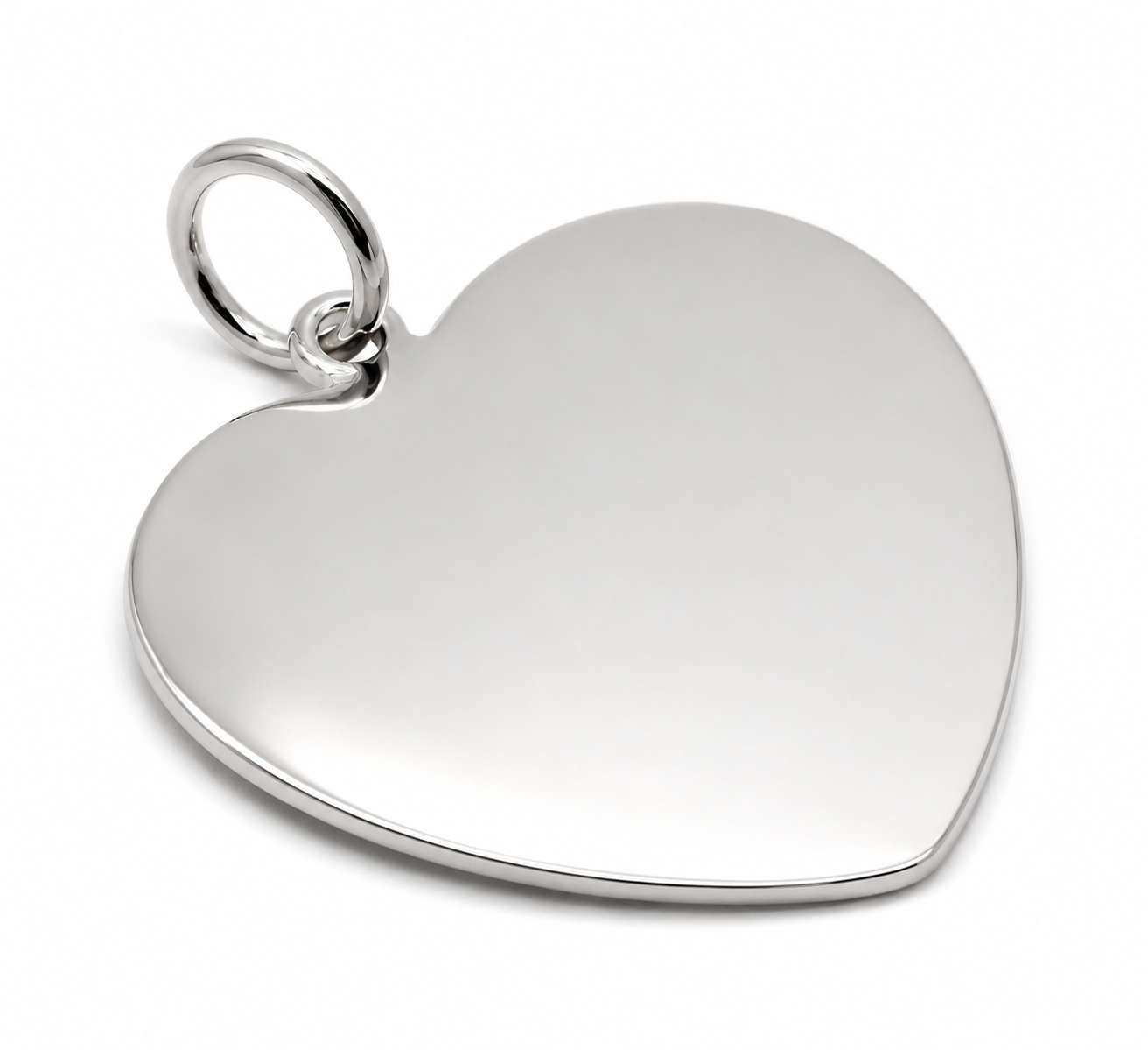 Solid Genuine 9ct 9k 375 Yellow, Rose or White Gold Large Heart Shield Disc Pendant