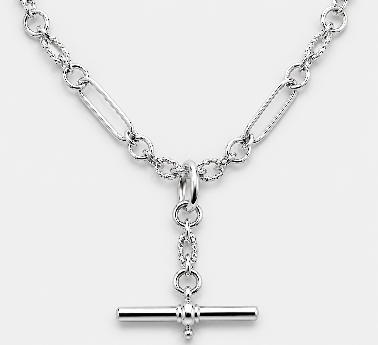Genuine 9ct 9k 375 Yellow, Rose or White Gold Handmade Solid Fancy Paperclip FOB Necklace Chain 55cm