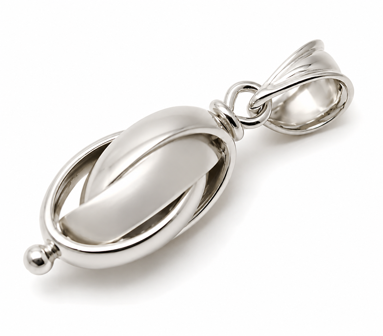 Genuine New 9ct 9k Yellow, Rose or White Gold Oval Belcher Ball Pendant Matt & Polished finish