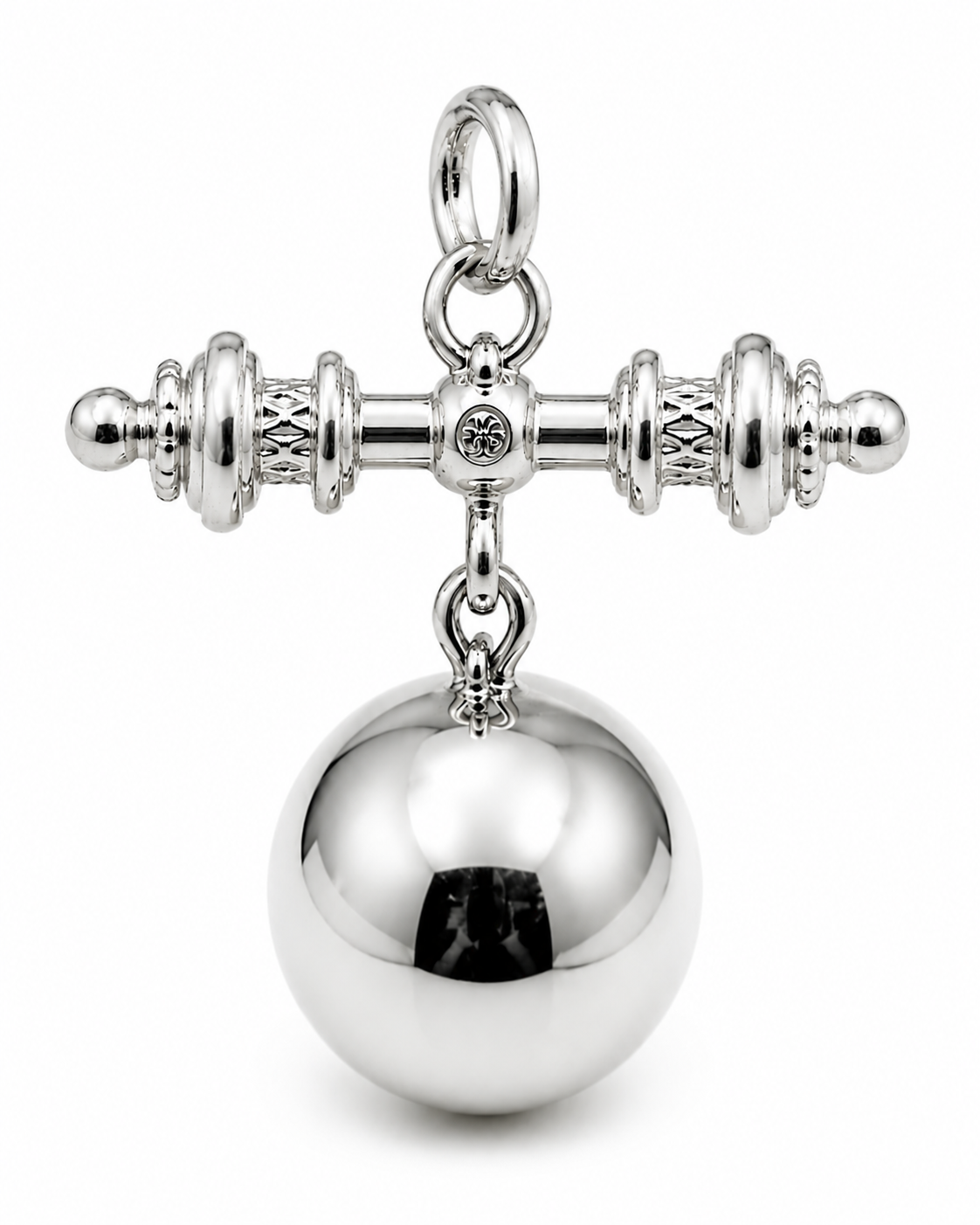 Genuine 9ct 9k 375 Yellow, Rose or White Gold Plain 16mm Ball Pendant with T-Bar