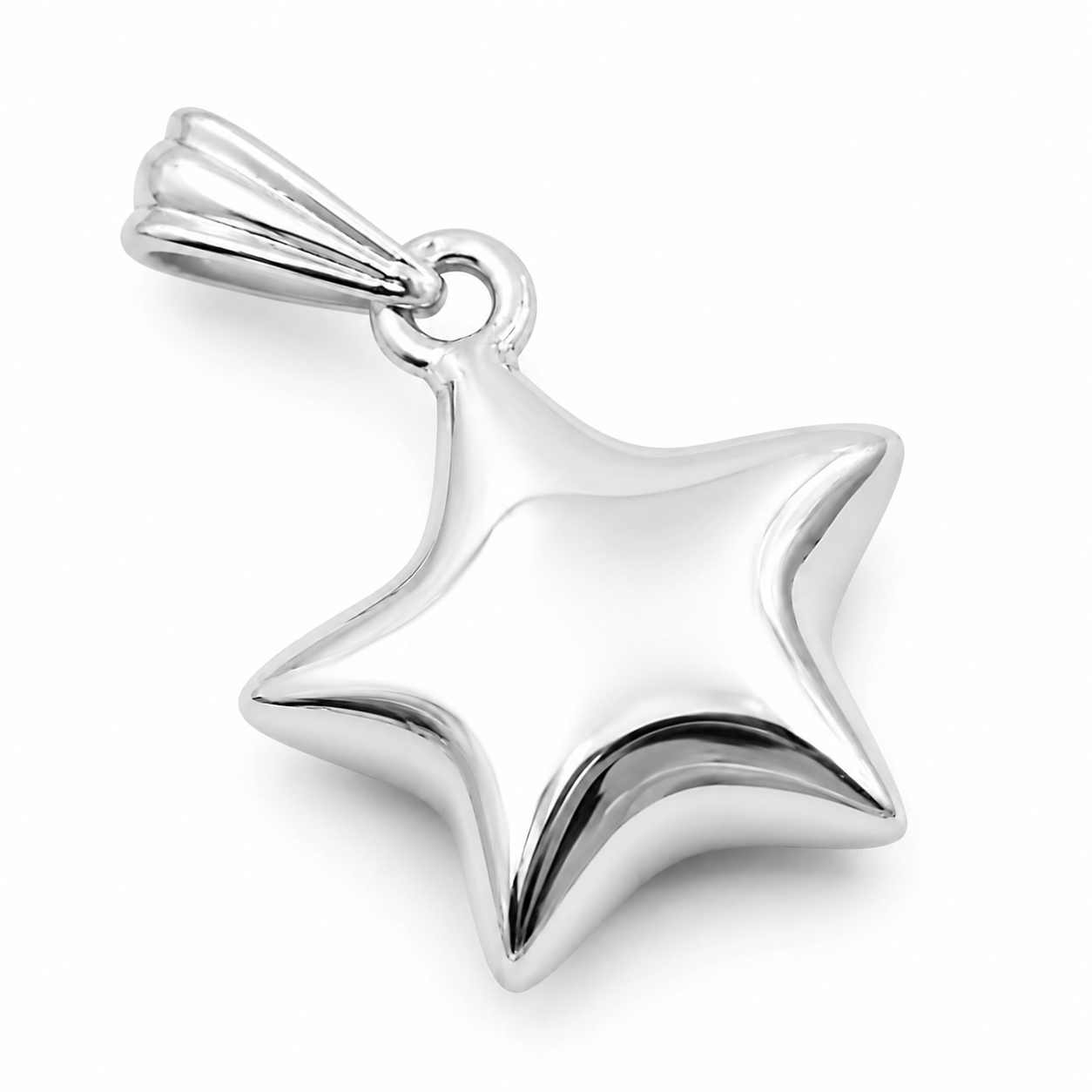 Genuine 9ct 9kt 375 Genuine Yellow, Rose or White Gold Bubble Star Pendant