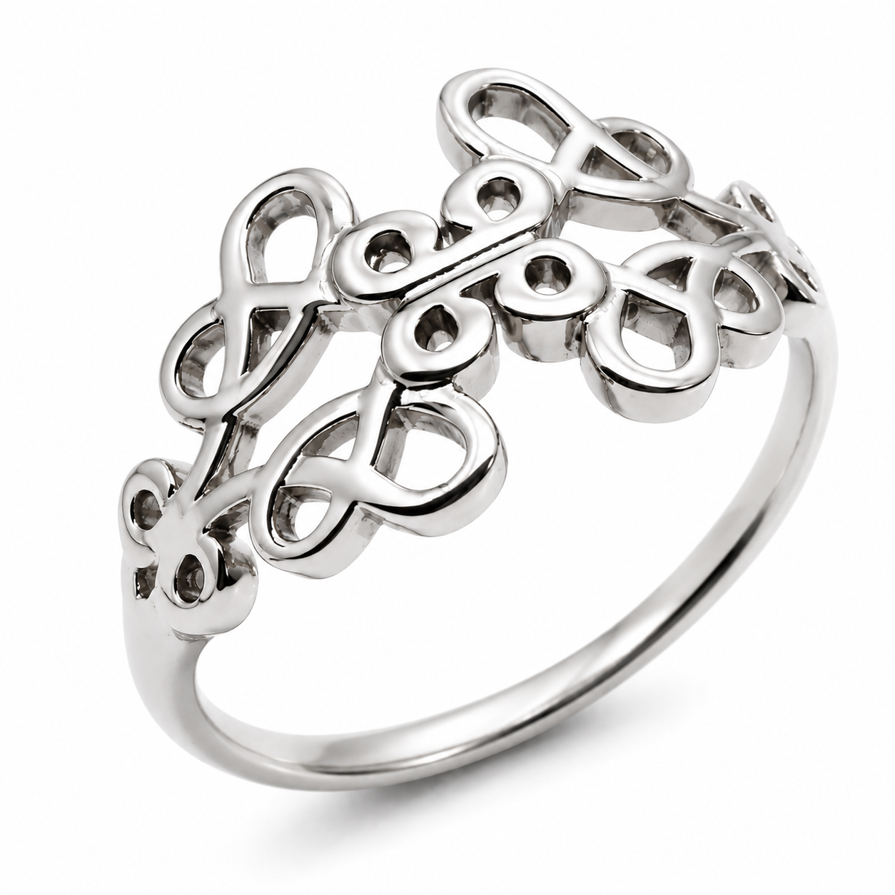 Solid Genuine 9ct 9kt Yellow, Rose and White Gold Hallmarked 375 Fancy Celtic Swirl Ring 421