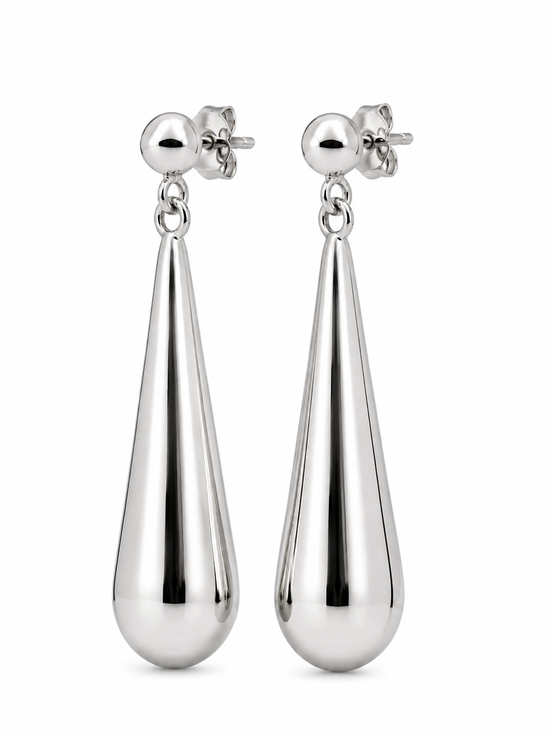 Kaedesigns Genuine New 9ct 9K Yellow, Rose or White Gold Large Teardrop Tear Drop Stud 6mm Half Ball Earrings