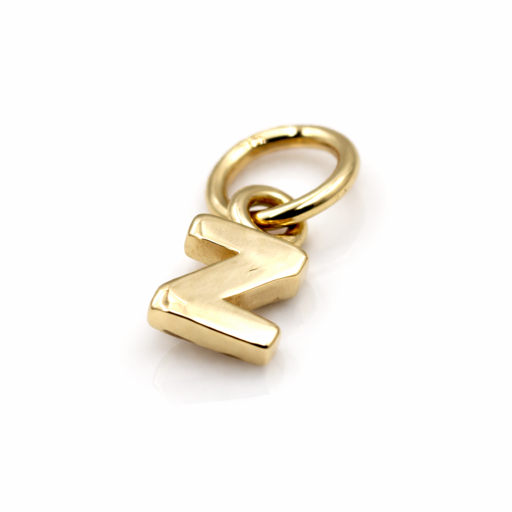 Genuine 9ct 9kt 375 Tiny Very Small Yellow, Rose & White Gold Initial Pendant Charm Z