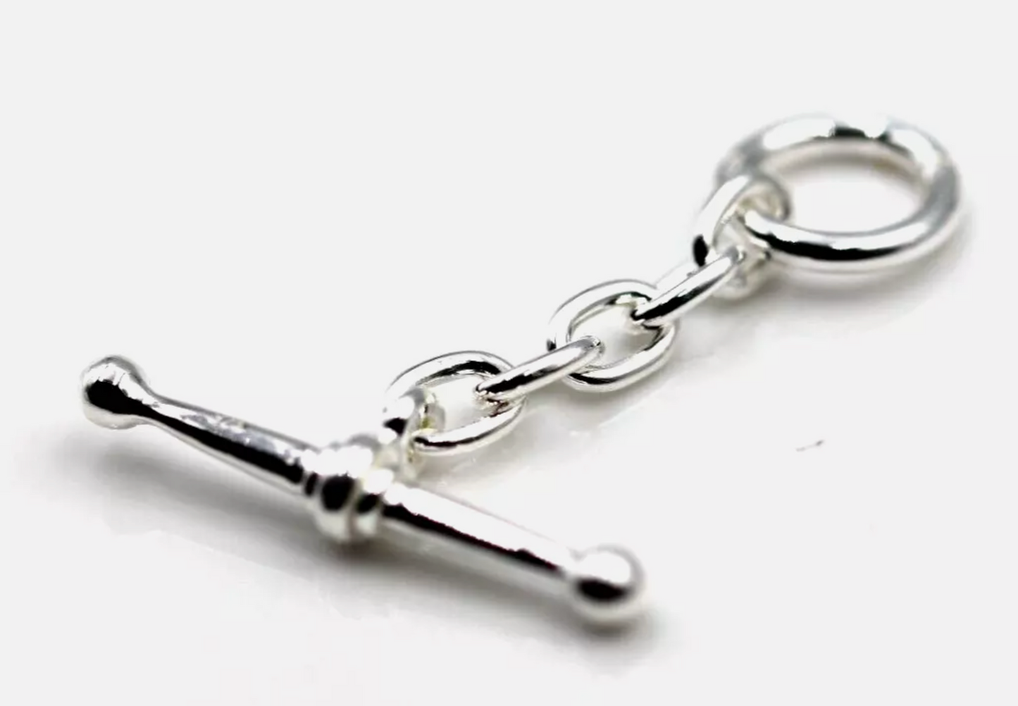 Genuine Sterling Silver 925 Fancy T-Bar Links FOB for Necklace Bracelet