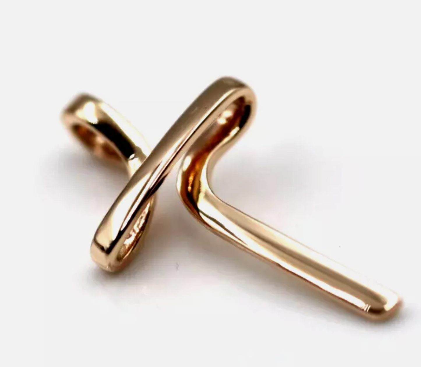 Kaedesigns Delicate Small Modern 9ct 375 Yellow, Rose or White Gold Cross Crucifix Pendant