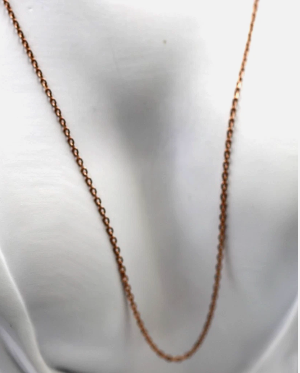 Genuine 9ct 9k 375 Rose Gold Belcher Cable Chain Necklace 60cm 2.8g