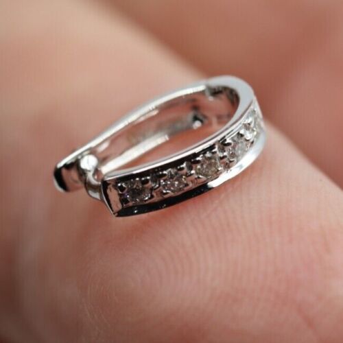 Genuine 18ct White Or Yellow Gold 750 Diamond 10mm Enhancer Bail Clasp