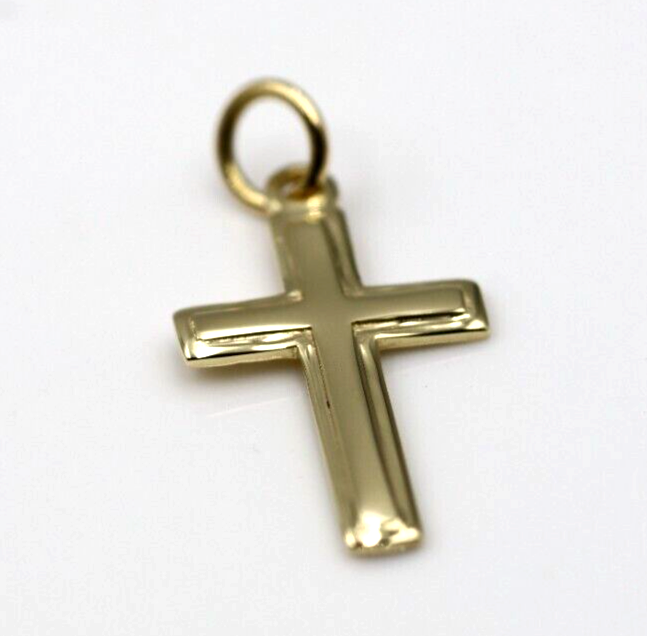 Kaedesigns New Genuine Small 18ct 750 Yellow, Rose or White Gold Plain Cross Pendant