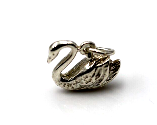 Kaedesigns New Sterling Silver 925 Solid Bird Swan Pendant or Charm