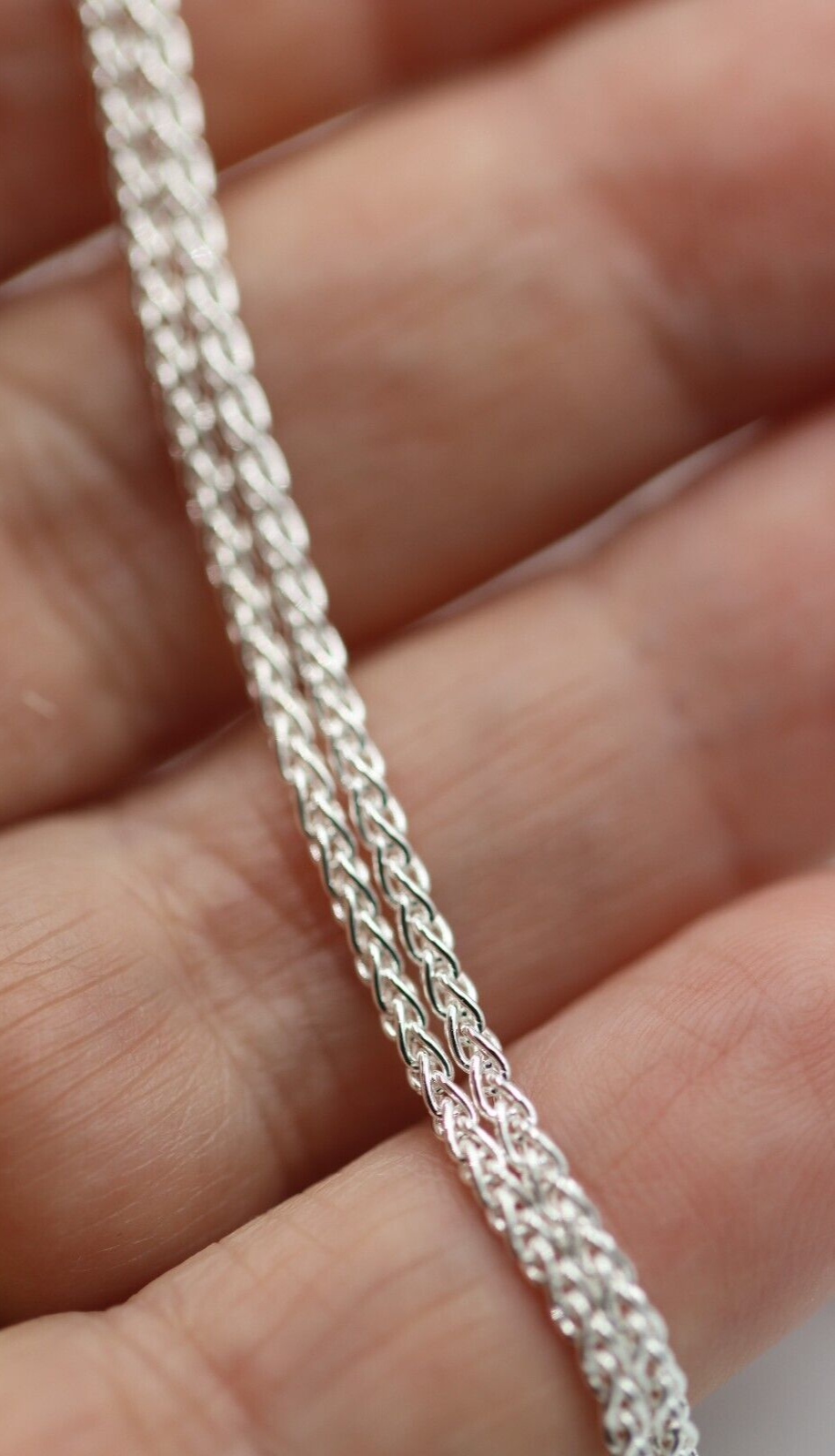 Modern Genuine Sterling Silver 925 Spinga 45cm, 50cm, 55cm or 60cm Necklace Chain