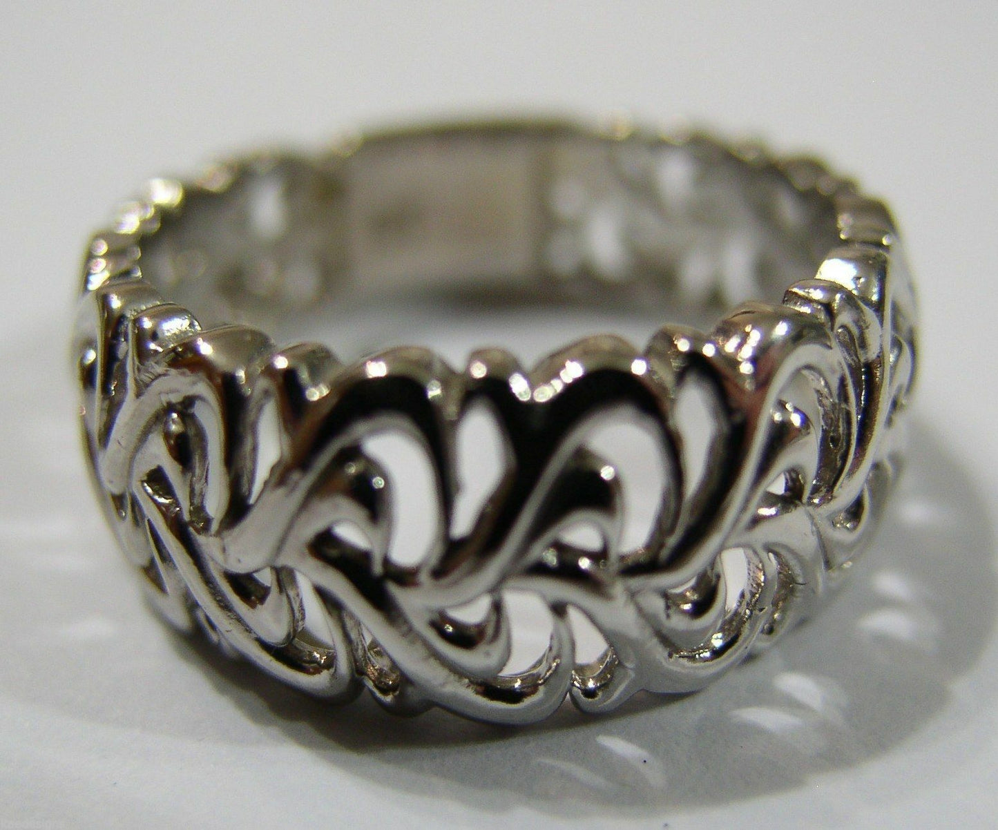 Genuine 9ct 375 Solid Rose Or Yellow Or White Gold Flower Filigree Ring In Your Size