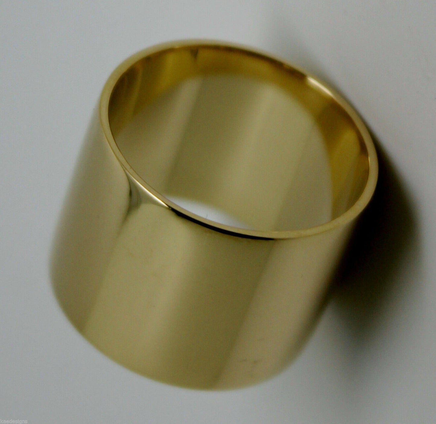 Size Q / 8 9ct Yellow, Rose or White Gold Full Solid 16mm Extra Wide Band Ring