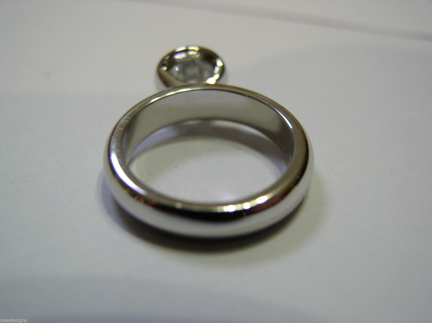 Kaedesigns, New Genuine 9ct 375 Solid White Gold Ring 373