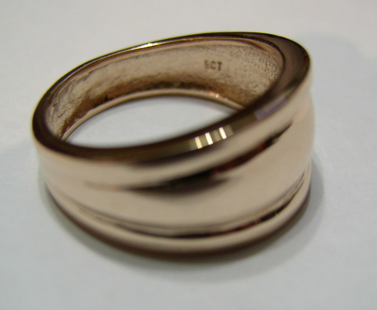 Size L Kaedesigns, 9ct 9kt 375 Full Solid Yellow, Rose or White Gold Thick Dome Ring 12mm Wide