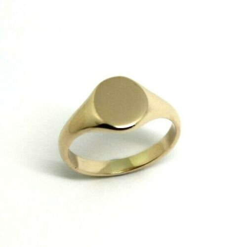 Size G New 9ct 9K Yellow, Rose or White Gold Oval Signet Ring 9mm x 7mm