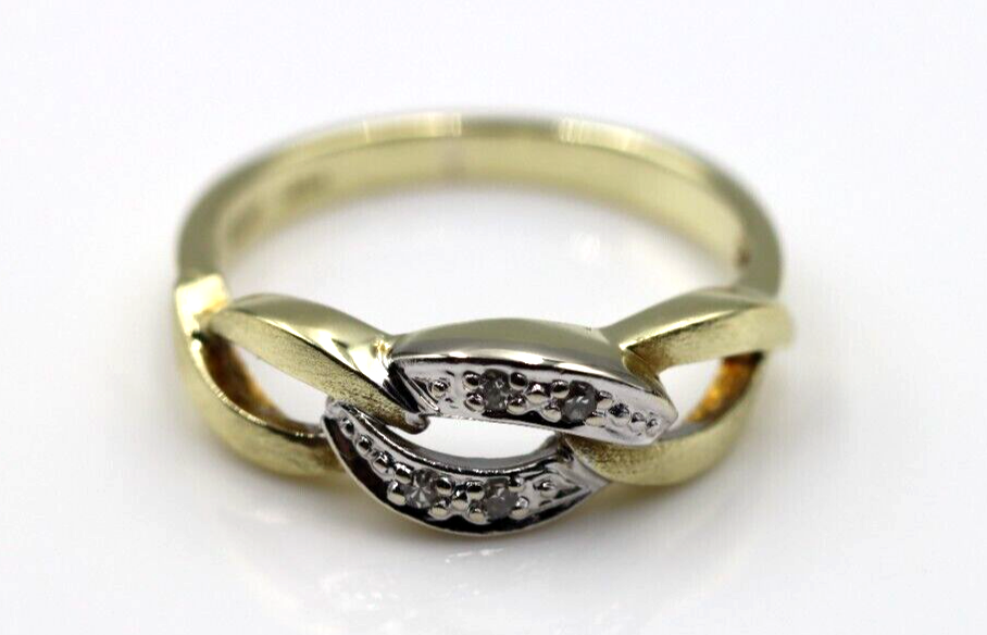 Kaedesigns Genuine New 14ct Yellow Gold Cubic Infinity Ring Size L