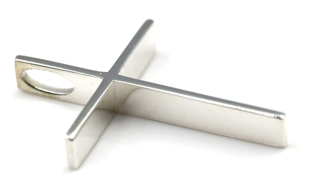 Kaedesigns New Genuine Large Sterling Silver 925 Stick Cross Pendant