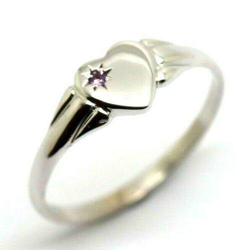 Genuine 9ct 9K Yellow, Rose or White Gold 375, Amethyst (Birthstone Of February) Signet Ring