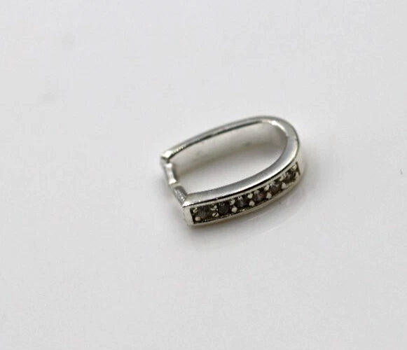 Genuine Sterling Silver 925 Bail Bale With Cubic Zirconias 10.6mm