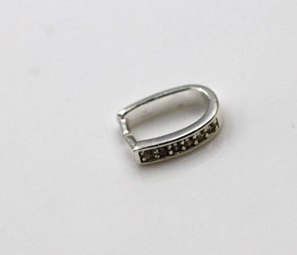 Genuine Sterling Silver 925 Bail Bale With Cubic Zirconias 10.6mm