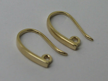 2.3mm thick 9ct Yellow, Rose or White Gold 375 Thick Clip Hooks To Make You Own Earrings!