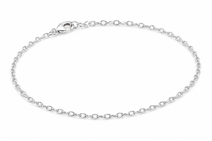 Genuine Sterling Silver 925 20cm Diamond Cut Cable Fine Bracelet