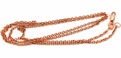 Genuine 9ct Rose or 9ct Yellow Gold Belcher Chain Necklace 60cm 3.3g