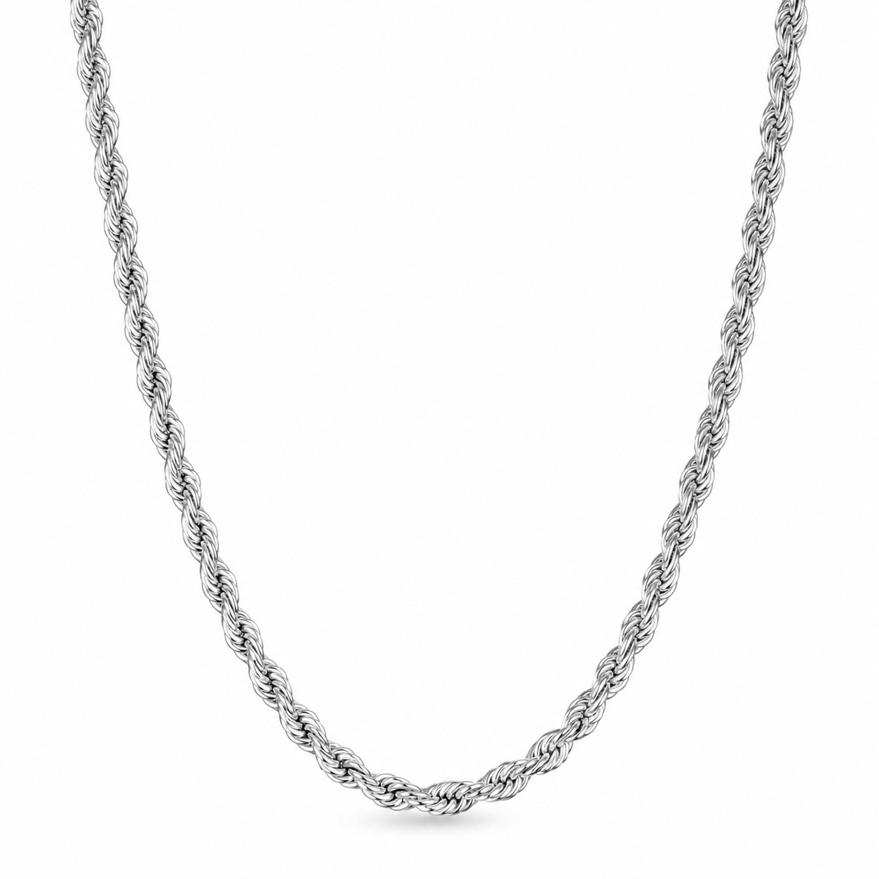 Sterling Silver 925 2.5mm French Rope Chain Necklace