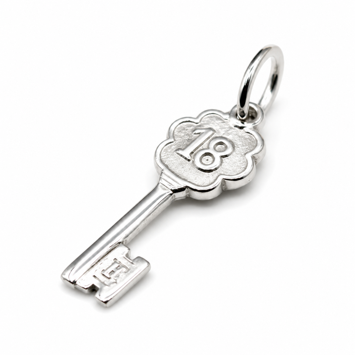 Genuine Sterling Silver 925 18th Key Pendant Or Charm