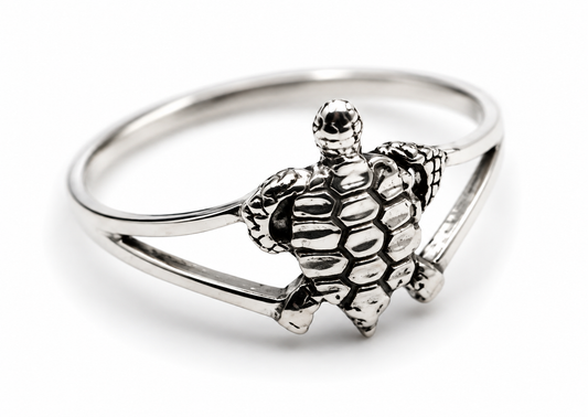 Size T Genuine Sterling Silver 925 Solid Turtle Ring