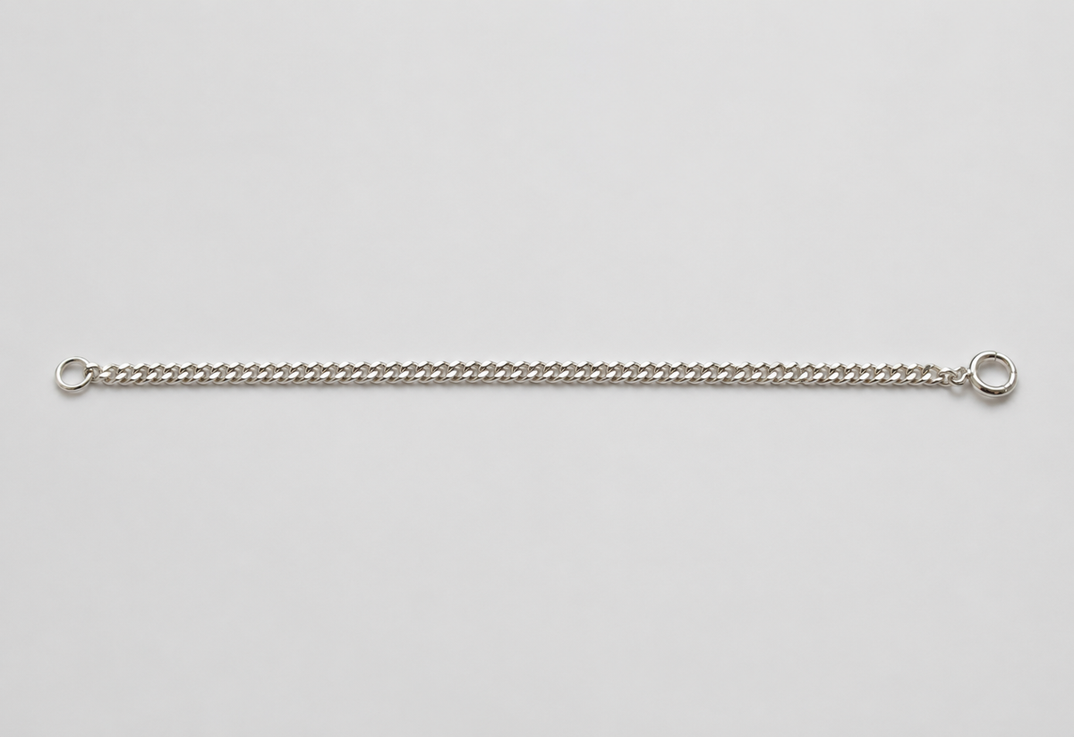 Sterling Silver 925 Safety 8cm Chain Light Necklace Bracelet Safety Chain