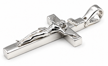 Genuine Sterling Silver 925 Solid Heavy Crucifix Cross Pendant