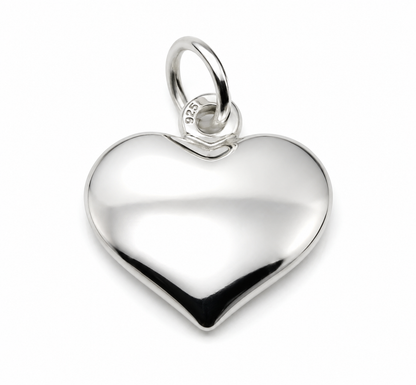 Sterling Silver 925 Heart Charm or pendant charm + jump ring
