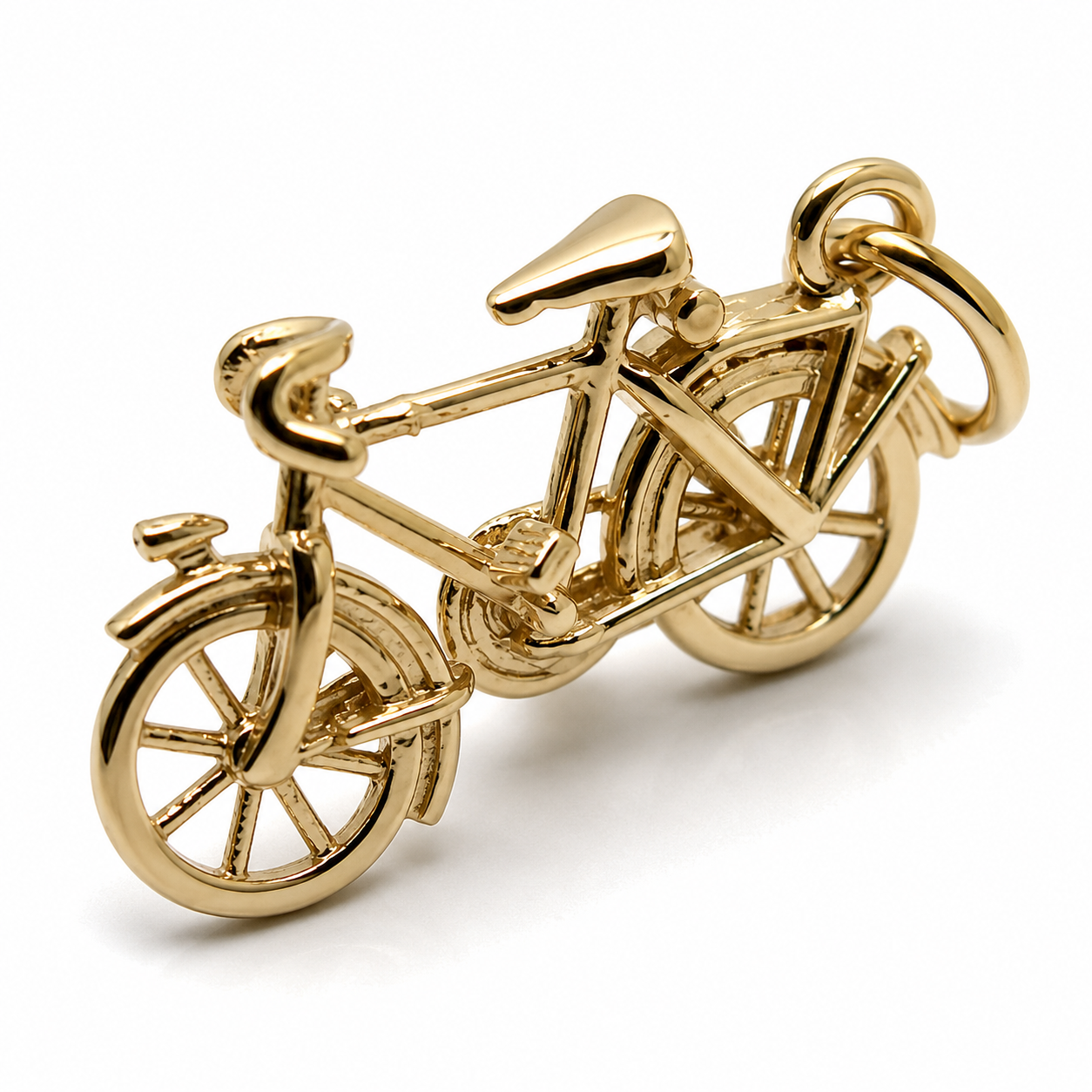 Kaedesigns Genuine 9ct 9k 375 Yellow, Rose or White Gold Push Bike Pendant