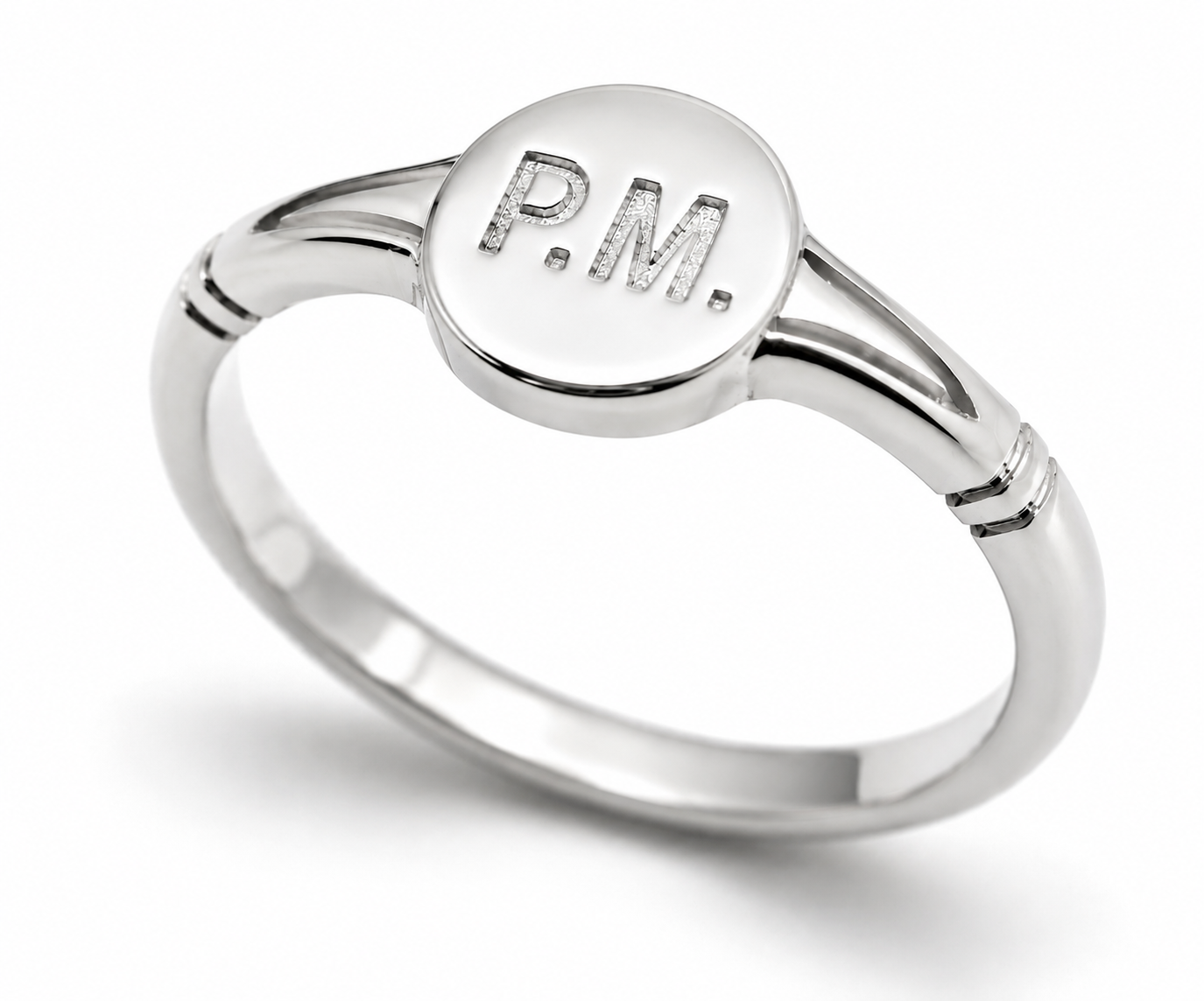 Genuine Full Solid 9ct 9k 375 Yellow, Rose or White Gold Oval Signet Ring Engraved With Two Initials