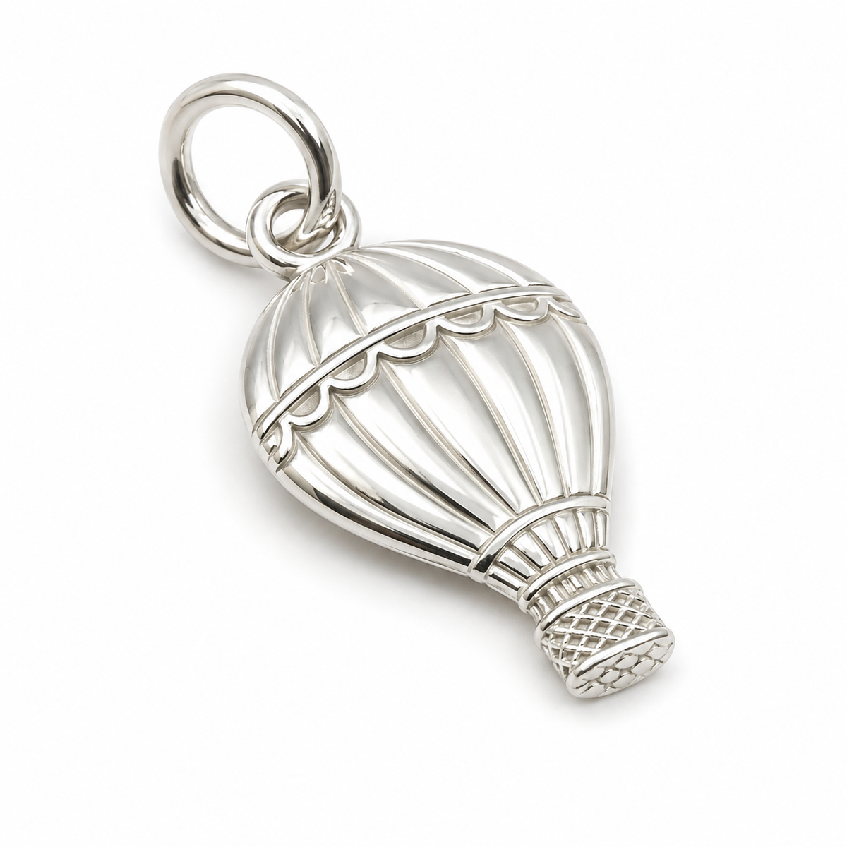 Genuine Sterling Silver 925 Hot Air Balloon Pendant or Charm