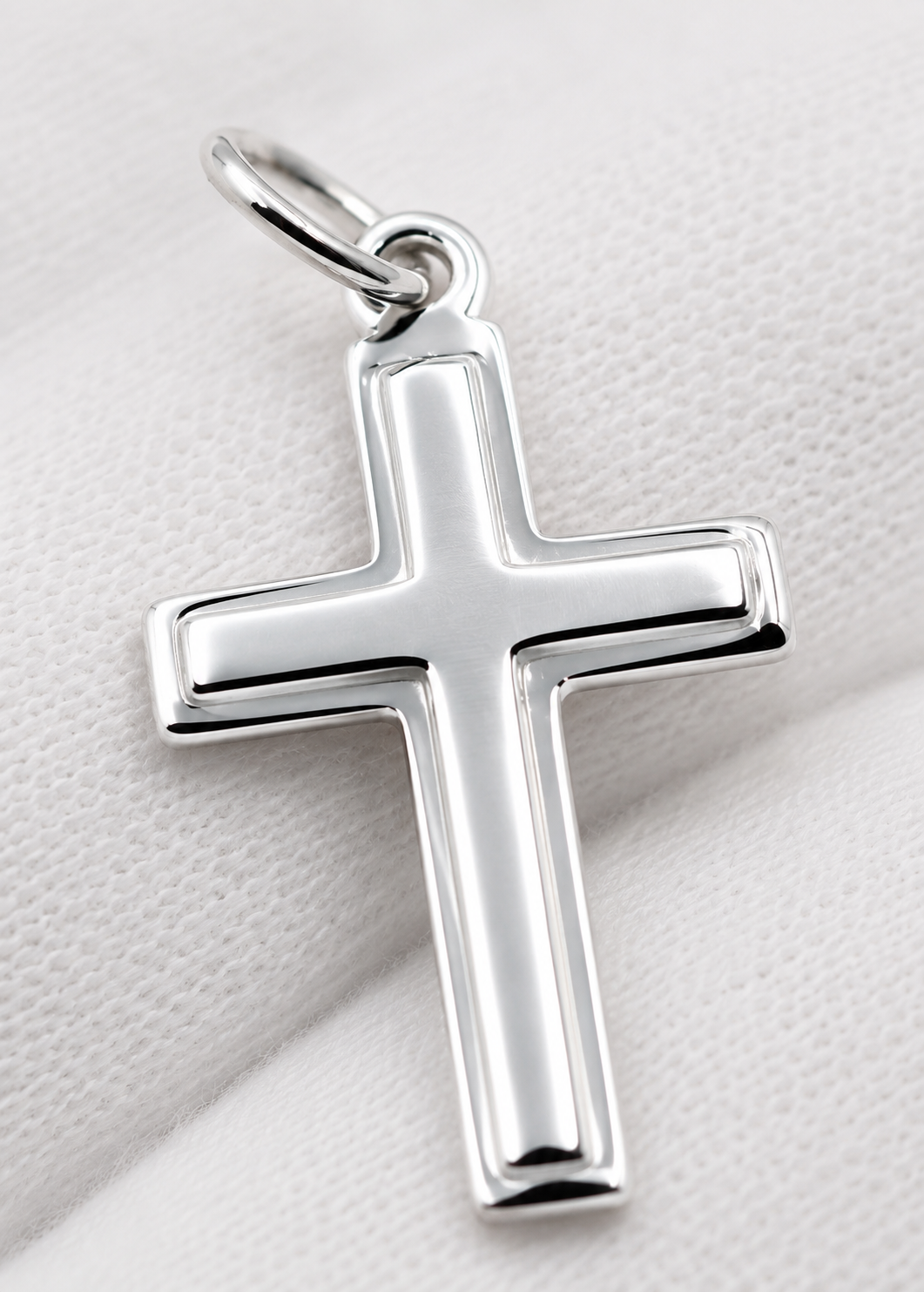 Genuine Sterling Silver 925 Solid Cross Pendant 23mm x 13mm