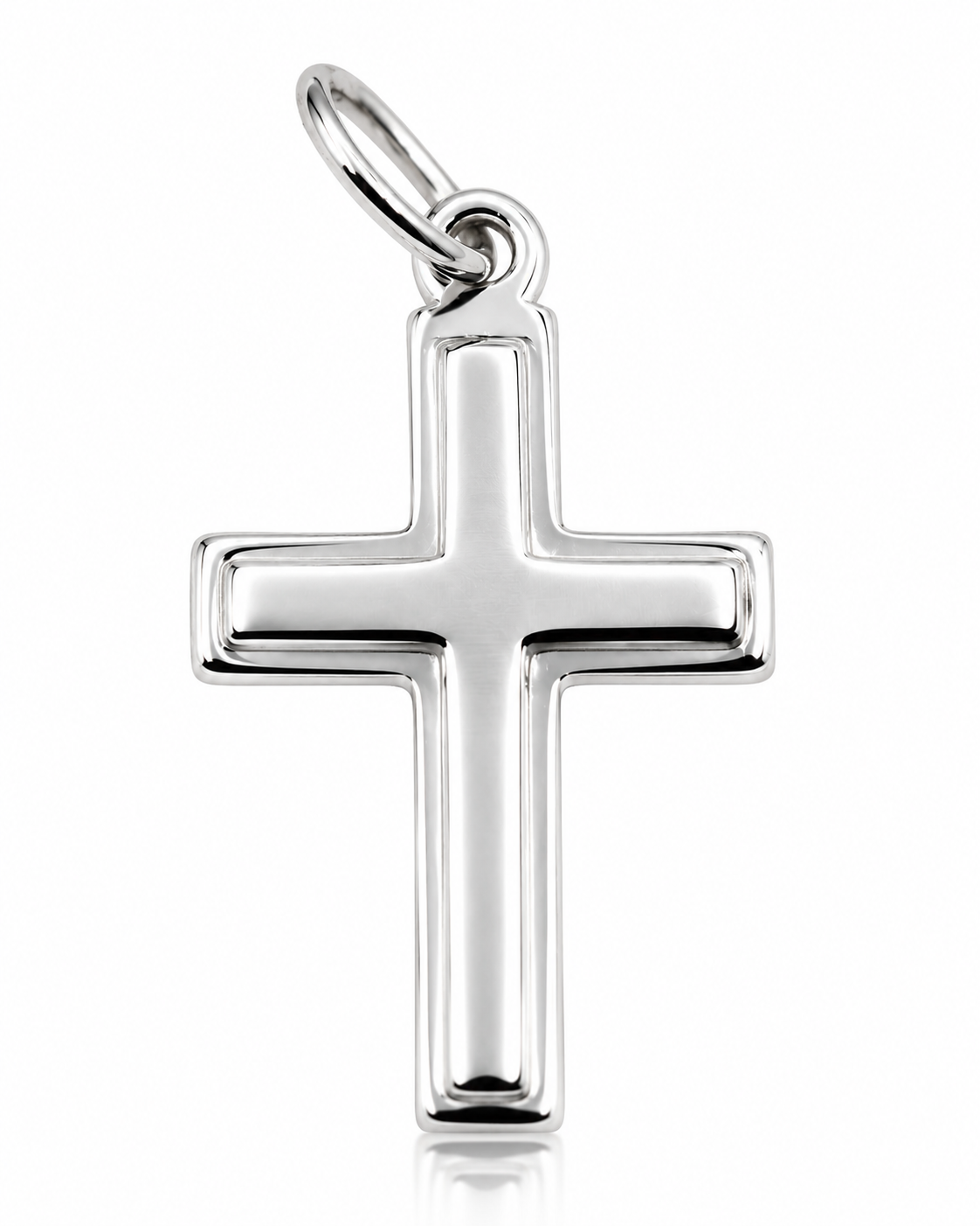 Genuine Sterling Silver 925 Solid Cross Pendant 23mm x 13mm