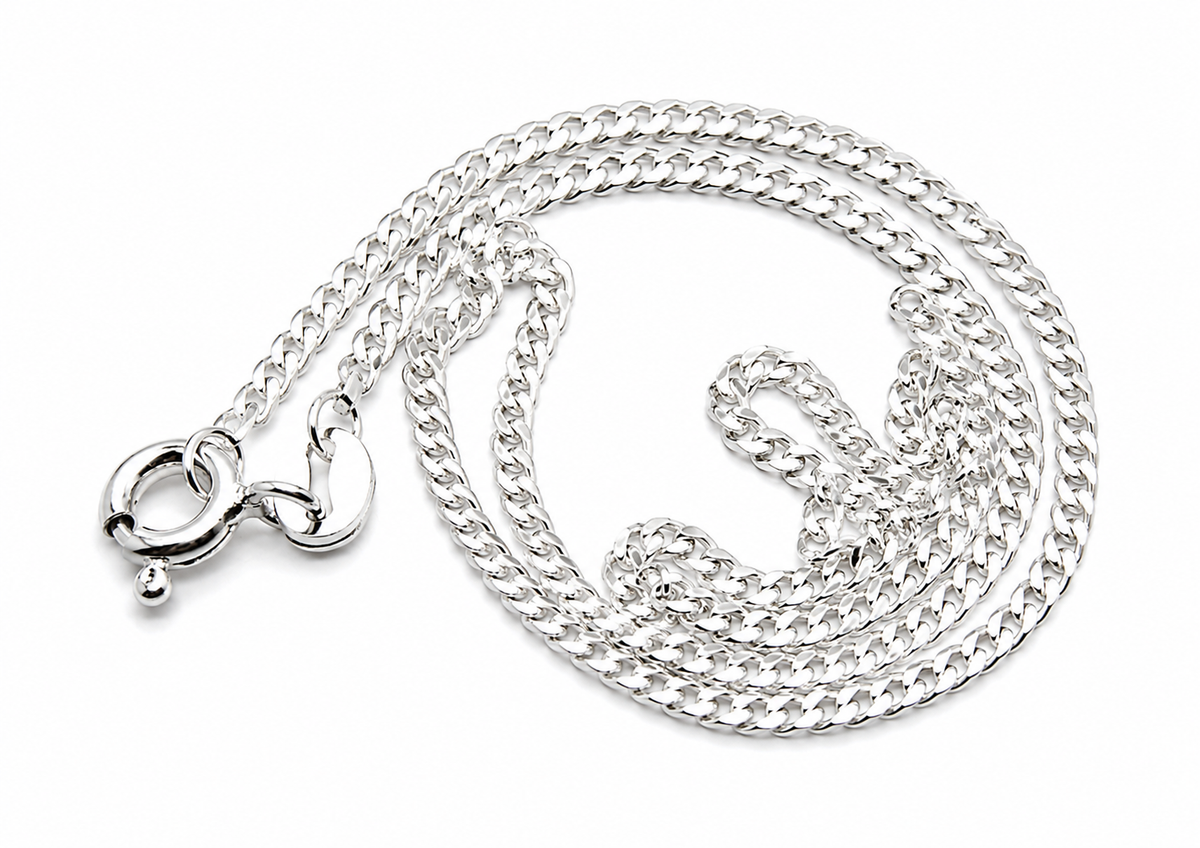Sterling Silver 925 Diamond Cut Curb Chain 4.04 grams 50cm