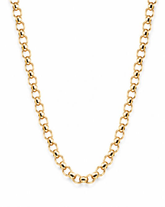 Genuine Heavy 9ct 9K 375 Solid Yellow, Rose or White Gold Belcher Chain Necklace 65cm