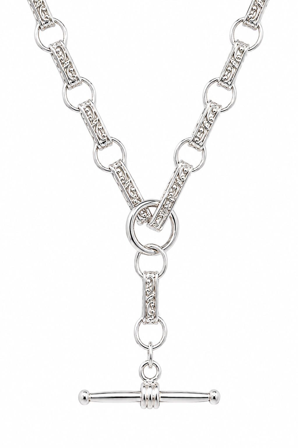 Heavy Genuine Sterling Silver 925 Antique Oval Belcher Link FOB Chain Necklace