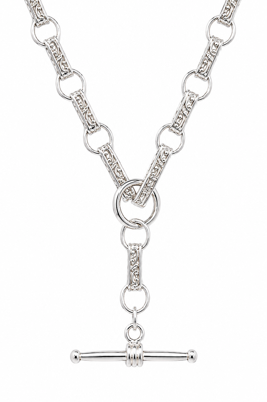 Heavy Genuine Sterling Silver 925 Antique Oval Belcher Link FOB Chain Necklace
