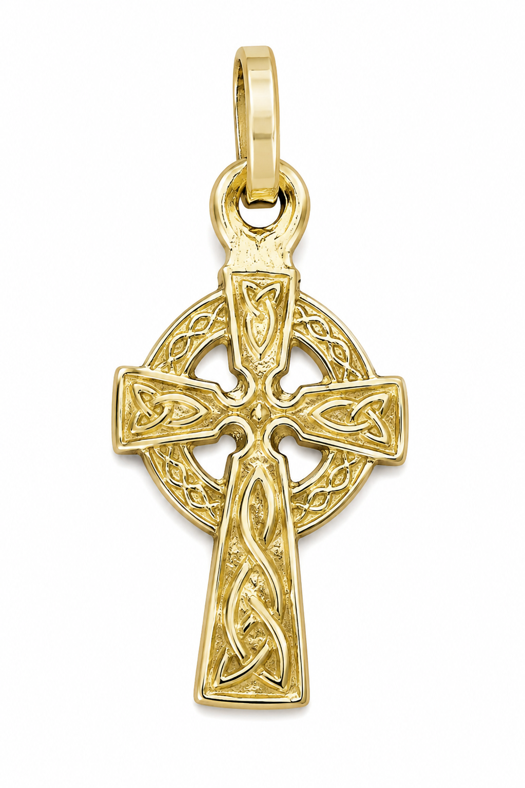 Genuine 9ct 9k 375 Yellow Gold Celtic Cross Small Pendant Charm